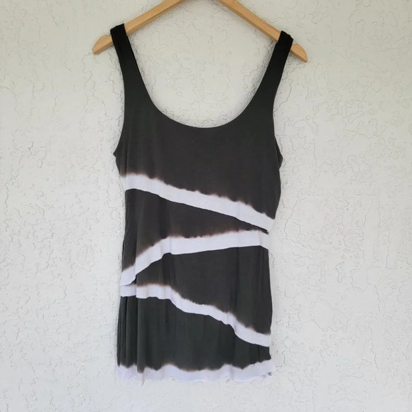Freiss Original Tank Top Tie Dye Accent Rayon Stretchy Dark Gray Womans S - Picture 6 of 9